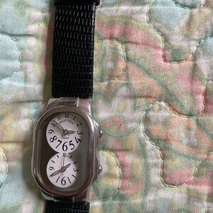 Philip Stein Watch  black band just needs a battery